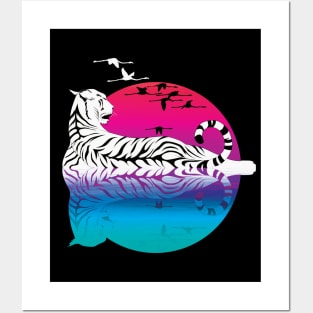 White tiger Posters and Art